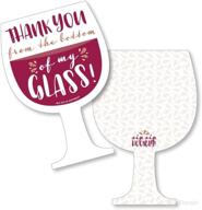 🍷 wine tasting party thank you note cards - set of 12 | but first, wine shaped cards with envelopes for enhanced seo logo