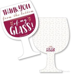 img 4 attached to 🍷 Wine Tasting Party Thank You Note Cards - Set of 12 | But First, Wine Shaped Cards with Envelopes for Enhanced SEO