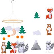 🦊 pinnkku woodland animal baby mobile - nursery mobiles for boys and girls, woodland nursery decor and crib bedding accessory - perfect baby gift логотип