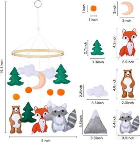 img 2 attached to 🦊 PINNKKU Woodland Animal Baby Mobile - Nursery Mobiles for Boys and Girls, Woodland Nursery Decor and Crib Bedding Accessory - Perfect Baby Gift