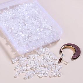 img 1 attached to Secure Your Earrings With Forise 1000Pcs Clear Silicone Earring Backs - Hypoallergenic And Easy To Use!