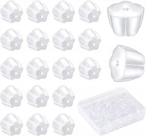 img 4 attached to Secure Your Earrings With Forise 1000Pcs Clear Silicone Earring Backs - Hypoallergenic And Easy To Use!
