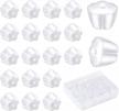 secure your earrings with forise 1000pcs clear silicone earring backs - hypoallergenic and easy to use! logo