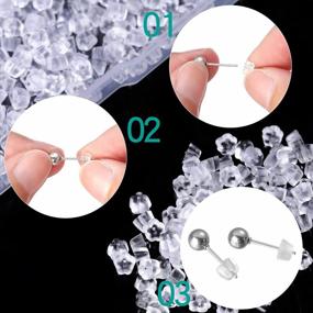 img 2 attached to Secure Your Earrings With Forise 1000Pcs Clear Silicone Earring Backs - Hypoallergenic And Easy To Use!