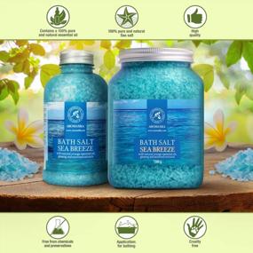 img 3 attached to Sea Breeze Bath Sea Salt 46 Oz - Natural Salts For Relaxation, Calming, Body Care & Aromatherapy