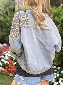 img 3 attached to AlvaQ Oversize Leopard Buttons Vintage Women's Clothing : Coats, Jackets & Vests