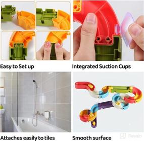 img 2 attached to Interactive Water Polo Slide: 34Pcs Bathtub Toys for Kids - DIY Detachable Set - Perfect Shower Gift for Children aged 3-6 Years