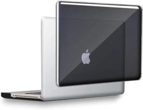 img 4 attached to UESWILL Кристально чистый жесткий чехол для MacBook Pro 15 дюймов с компакт-диском (без сетчатки) (A1286) + салфетка для чистки из микрофибры - черная, совместимая и глянцевая отделка