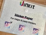 img 1 attached to 10Pack Uinkit Holographic Sticker Paper 8.5X11In - Waterproof, Quick-Drying Vinyl For Inkjet & Laser Printers (Variety Pack Of 5 Colors) review by Lauren Negron