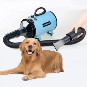 img 2 attached to CHAOLUN 3.8HP High Velocity Dog Dryer Blower With Heater & Stepless Adjustable Speed - Perfect For Pet Grooming!