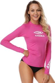 img 3 attached to AXESEA Long Sleeve Active Rashguard Shirt Surf Swimwear Women's Clothing - Swimsuits & Cover Ups