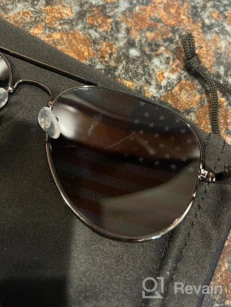 img 1 attached to 🕶️ Goson American Flag Reflective Sunglasses for Novelty and Decorative Purposes review by Brent Shaeffer