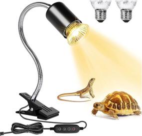 img 4 attached to Buddypuppy Reptile Heat Lamp: Rotatable UVA UVB Light with Timed Heating, Ideal for Bearded Dragon, Turtle, Lizard, Snake - 25w/50w Bulb Included