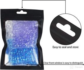 img 1 attached to 🛍️ Korlon 100 Pcs Resealable Mylar Bags: Smell Proof Candy Holographic Ziplock Bags with Front Window - Ideal for Food Storage, Coffee Beans, Jewelry Packaging | 3 Sizes Available