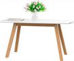 modern bamboo coffee table - franz designer low table in white for stylish living room furniture with storage and seating options for men and women - by bonvivo logo