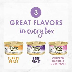 img 3 attached to Purina Fancy Feast Gravy Wet Cat Food Variety Pack: Poultry & Beef Sliced Collection - (24) 3 oz. Cans