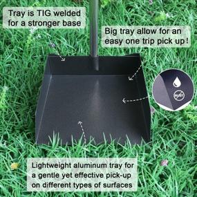 img 1 attached to TNELTUEB Large Dog Pooper Scooper Set Extra Metal Pet Poop Tray & Rake With Adjustable Long Handle For Pet Waste Removal Scooper Great For Gravel/Grass/Street