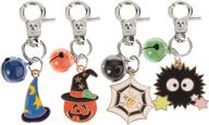 🎃 set of 4 halloween cat collar bells with charm pendants – training jewelry for pet dog cat necklace collar logo