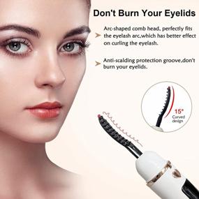 img 3 attached to DUST2OASIS Electric Eyelash Curler With Comb LED Display, Rechargeable Type C Lash Curler 4 Temperature Natural Makeup Eye Lashes Curling - White 2022 New Model
