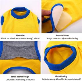 img 1 attached to DENTRUN Dog Surgery Recovery Suit, Post-Operative Vest for Male/Female Dogs, Abdominal Wound Bandage Protector & Weaning Shirt, Cone E-Collar Alternative Costume (XS-XXL)