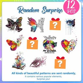 img 3 attached to 12 Pieces Of Heat Transfer Vinyl - Iron On Decals With Butterfly, Flower, High Heel, And Lip Designs For T-Shirts, Clothing, Hats, Pillows, Backpacks, And DIY Crafts