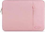 розовая сумка для ноутбука macbook air и pro 13 дюймов m2 / m1, a2681, a2337, a2179, a1932, a2338, a2251, a2289, a2159, a1989, a1706, a1708 - вертикальный чехол из полиэстера с карманом от mosiso логотип