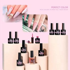 img 1 attached to Get Perfect Salon-Quality Nails With SXC Cosmetics G-44 Gel Nail Polish Kit: 6 Shades Of Grey, Nude, And Pink With 48W Nail Lamp And Top/ Base Coats For DIY And Professional Use