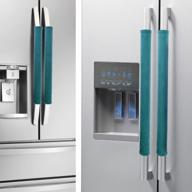 keep your kitchen appliances clean and stylish with nuovoware's teal door handle covers by protecting from smudges, fingerprint, and oil stains - set of 4 logo