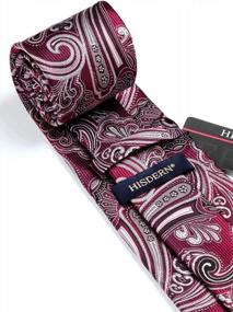 img 1 attached to Classic Floral Paisley Ties For Men - Extra Long Silk Necktie And Pocket Square Handkerchief Set For Formal Weddings