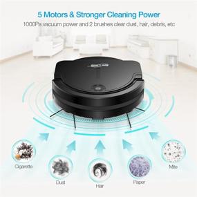 img 2 attached to Housmile Automatic Robot Vacuum Cleaner With Ultra-High Suction, Super Thin Anti-Collision System, Smart Floor Vacuum For Carpet, Pet Hair And Hard Floors