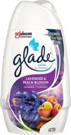 🌸 glade solid air freshener: lavender & peach blossom deodorizer for home and bathroom, 6 oz, pack of 1 logo