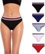 sports-ready and comfortable: zlyc women's hipster panties with mid rise and cotton stretch material logo