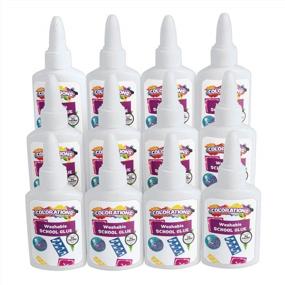 img 4 attached to Washable White Glue Set - 12 Bottles Of Colorations® Glue With Easy Spout Applicator, Dries Clear And Quickly, Non-Toxic And Acid-Free Glue For School And Home Use
