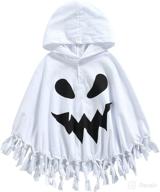 👻 halloween cloak for infant baby: white ghost hooded cosplay clothes for toddler boys and girls - wasaigood halloween poncho cape логотип