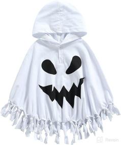 img 4 attached to 👻 Halloween Cloak for Infant Baby: White Ghost Hooded Cosplay Clothes for Toddler Boys and Girls - WASAIGOOD Halloween Poncho Cape