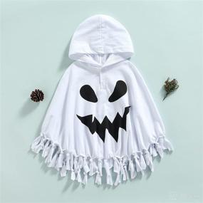 img 2 attached to 👻 Halloween Cloak for Infant Baby: White Ghost Hooded Cosplay Clothes for Toddler Boys and Girls - WASAIGOOD Halloween Poncho Cape