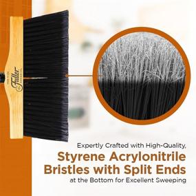 img 1 attached to 🧹 Efficient Fuller Brush Indoor-Outdoor Broom: Heavy-Duty Wide Wooden Sweeper Head with Long Bristles and Black Steel Handle - Ideal for Home Kitchen and Yard Use in 2 Convenient Sizes