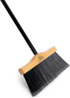 🧹 efficient fuller brush indoor-outdoor broom: heavy-duty wide wooden sweeper head with long bristles and black steel handle - ideal for home kitchen and yard use in 2 convenient sizes logo