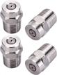 stainless steel surface cleaner tips with 25 degree angled spray, 2.5 orifice, 1/4'' male npt, 4500 psi threaded nozzles - pack of 4 by muturq logo