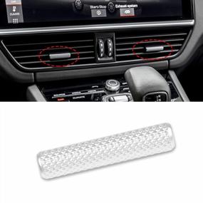 img 4 attached to Upgraded Jaronx Air Conditioning Vent Clip For Porsche Cayenne 2019-2022 - Chrome-Plated Trim Air Vent Clip Tab For Improved Functionality And Style