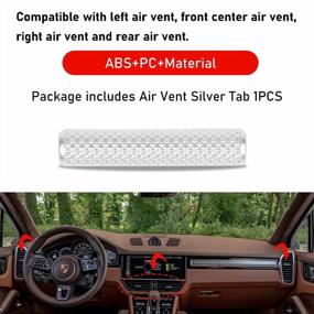 img 2 attached to Upgraded Jaronx Air Conditioning Vent Clip For Porsche Cayenne 2019-2022 - Chrome-Plated Trim Air Vent Clip Tab For Improved Functionality And Style