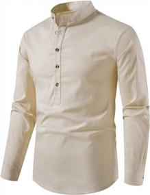 img 3 attached to Stay Cool And Stylish This Summer With LucMatton Men'S Slim Fit Henley Beach Tops