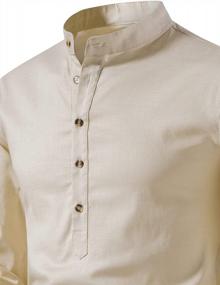 img 1 attached to Stay Cool And Stylish This Summer With LucMatton Men'S Slim Fit Henley Beach Tops