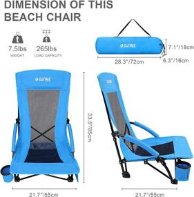 img 2 attached to Get Comfortable And Relaxed On The Beach Or Camping With G4Free Sling Chair - Heavy Duty, Portable And Reclining!