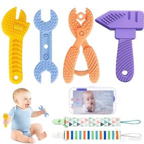 img 4 attached to Teething Maiqufa®BPA Free Silicone Teethers Tool Shaped