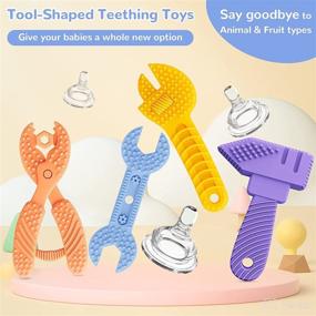 img 2 attached to Teething Maiqufa®BPA Free Silicone Teethers Tool Shaped