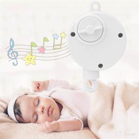 img 2 attached to 🎶 Entertain and Soothe Your Baby with the Baby Musical Mobile: Mechanical Music Box with Relaxing Melody for Infant Crib Bed