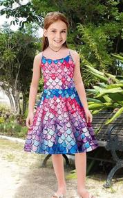 img 3 attached to 🌺 RAISEVERN Tropical Backless Sundress: Adjustable Girls' Clothing for Stylish Summer Dresses