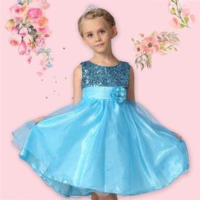 img 3 attached to Affordable FISHER Flower Wedding Sequins Girls' 👗 Clothing available at Dresses - Limited Time Offer!