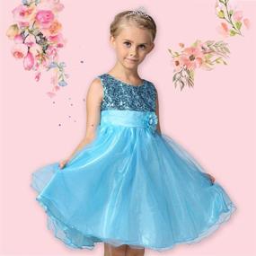 img 2 attached to Affordable FISHER Flower Wedding Sequins Girls' 👗 Clothing available at Dresses - Limited Time Offer!